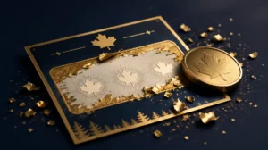A scratch card half revealed with gold shavings and a coin used to scratch it